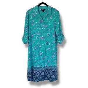 Lands End Women’s Button Cover Up Shirt Dress